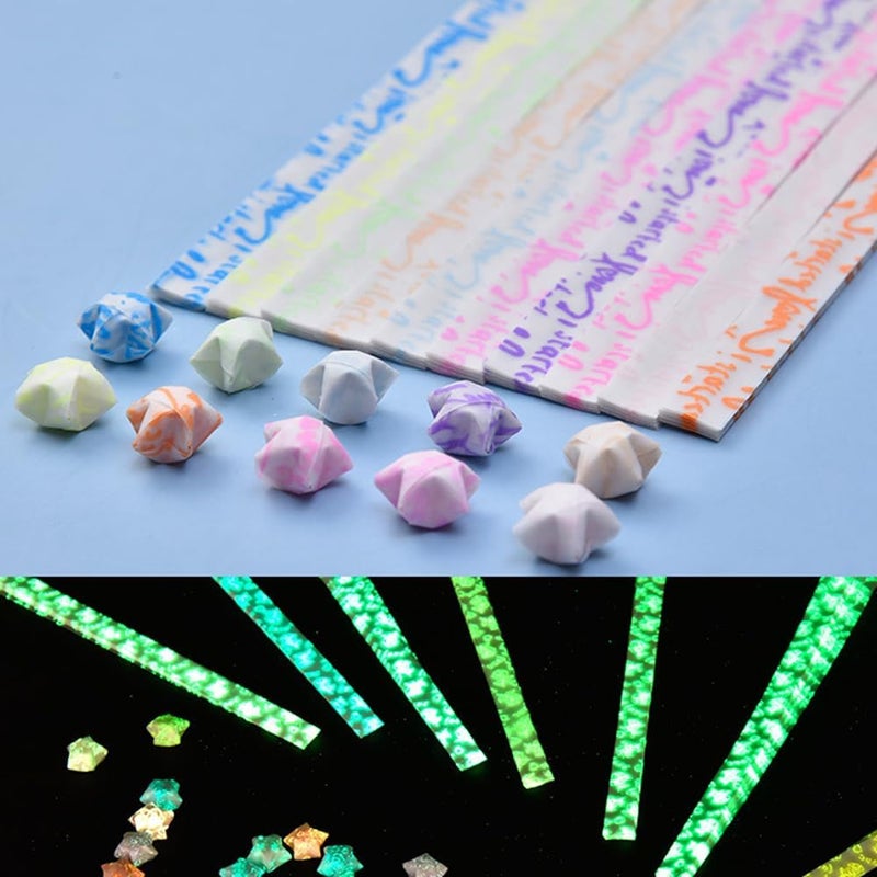 Loaengeo Luminous star paper strips, origami strips (20 colors/600 sheets) - Image 2